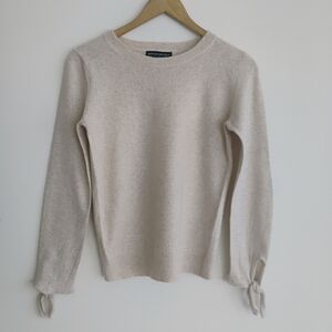 Banana Republic Filpucci Luxury Fine Italian Yarn Cashmere Sweater Cream Preppy